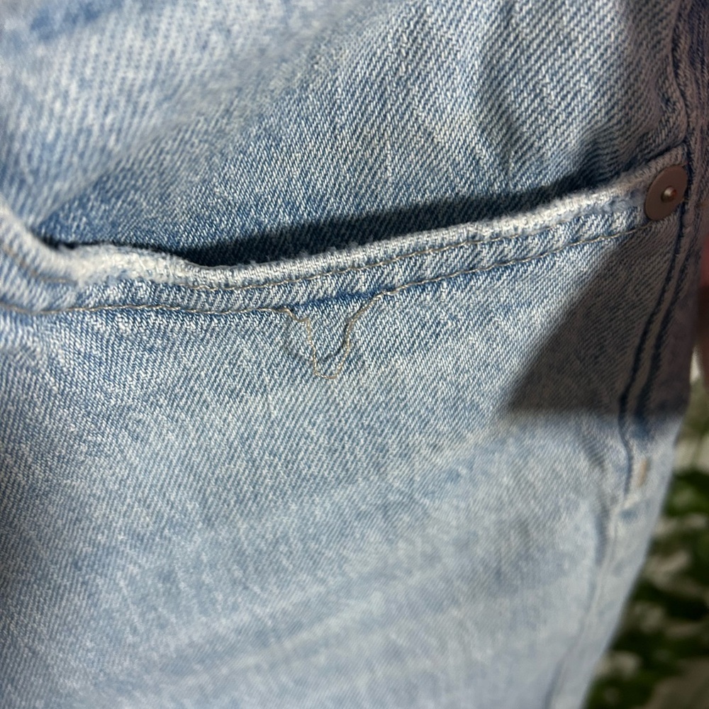 Madewell Denim with Brown Leather Detail - Picture 6 of 8